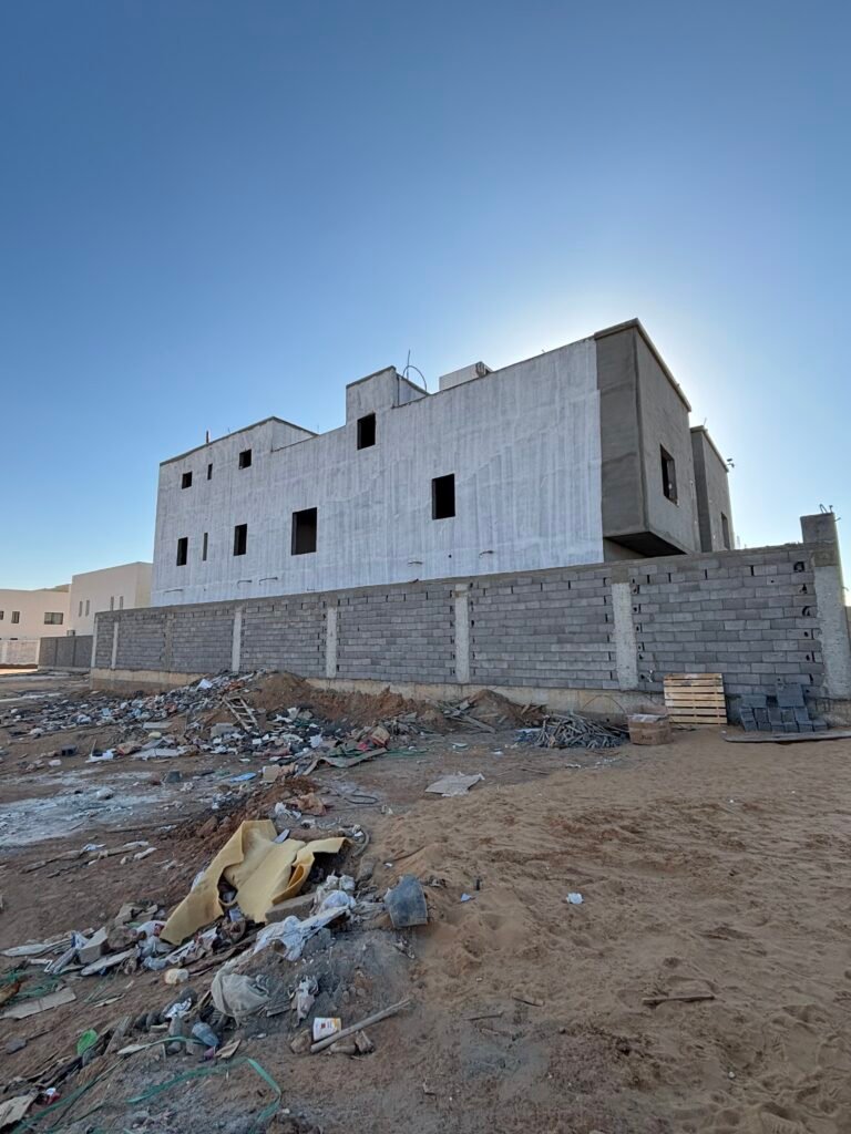 تقدم أعمال فيلا بتبوك قبل التشطيب النهائي