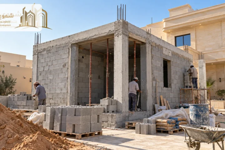 بناء ملحق مستقل في حوش منزل بتبوك